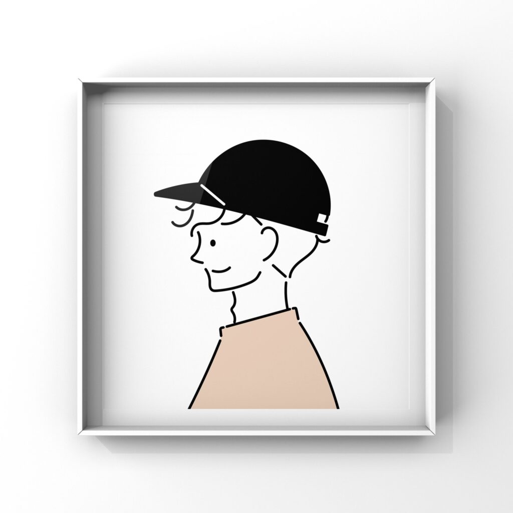 帽子を被った男性のイラスト